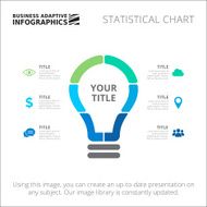 Lightbulb statistic chart template 4 N2