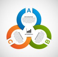 Infographics paper color ribbons design template N2