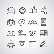 Different social media icons collection