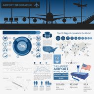 Airport air travel infographic with design elements N11