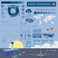 Airport air travel infographic with design elements N12