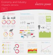 Economy and industry Electric power Industrial infographic
