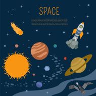 Space universe graphic design Infographic template N4