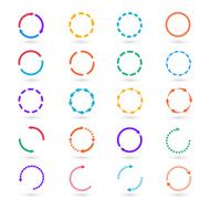 Circle arrows infographic elements vector set N2