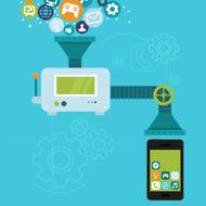 Vector app development for mobile phone