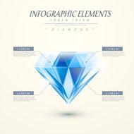 abstract diamond infographics