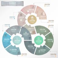 blue pink circle business infographic N2
