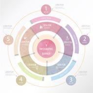 light pink blue circle business infographic N2