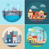 City and Town Landscapes Buildings