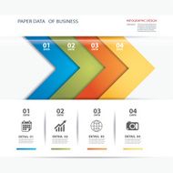business infographic element data template flat design N2