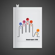 Cover Annual Report 2016 Modern Vector abstract brochure N3