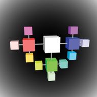 Abstract 3d cubes Vector illustration N2