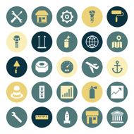 Flat design icons for industrial N3