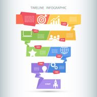 Timeline infographic design template N6