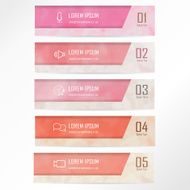 Light pink number banner