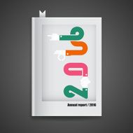 Cover Annual Report 2016 Modern Vector abstract brochure N4