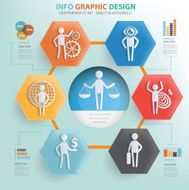 Businessman info graphic design vector N2