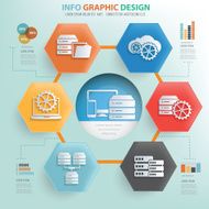 Database and server info graphic design vector