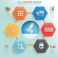 Photography info graphic design vector