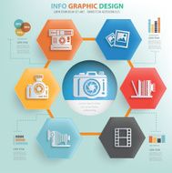 Photography info graphic design vector N2