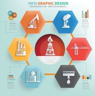 Oil industry concept info graphic design vector