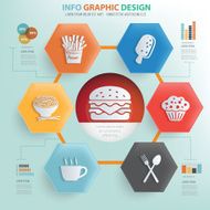 Food and drink concept info graphic design vector