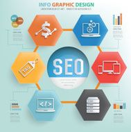 SEO info graphic design vector N2