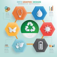 Ecology info graphic design vector N2