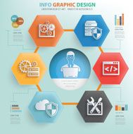 Data admin web development info graphic design vector