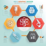 Science care and medical info graphic design vector