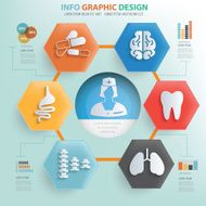Healthy care and medical info graphic design vector N2