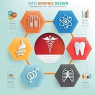 Healthy care and medical info graphic design vector N3