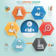 Engineer and industry info graphic design vector N2