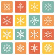 Vector Set of Snowflakes Icons N2