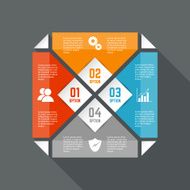 Infographics design template Business concept with 4 options N9