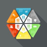Infographics design template Business concept with 6 options
