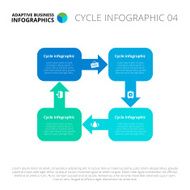 Cycle infographics template 4