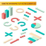 Vector isometric infographic elements Flat infographi N2