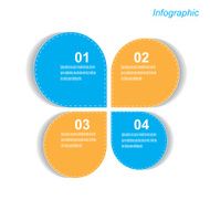 Infographic design template with paper tags N14