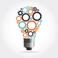 Business infographic with light bulb N2