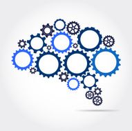 Business infographic with gears N5