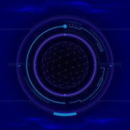 Futuristic touch screen user interface HUD