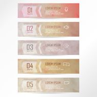 Light pink number banner N3