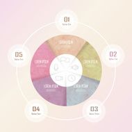 Light pink number banner infographic