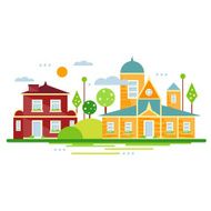 City Landscape Background Vector Illustration