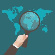 hand world map magnify N2