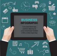 Website mobile analytics concept clip art illustration N2