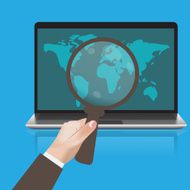 SEO Optimization Web Analytics Vector Illustration laptop N2