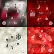 Christmas infographic with unfocused background N6