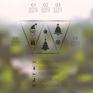 Christmas infographic with unfocused background N7
